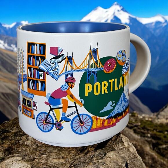 Starbucks 2024 PORTLAND Oregon Discovery Series 14 Oz Coffee Mug Cup EUC - Picture 2 of 9